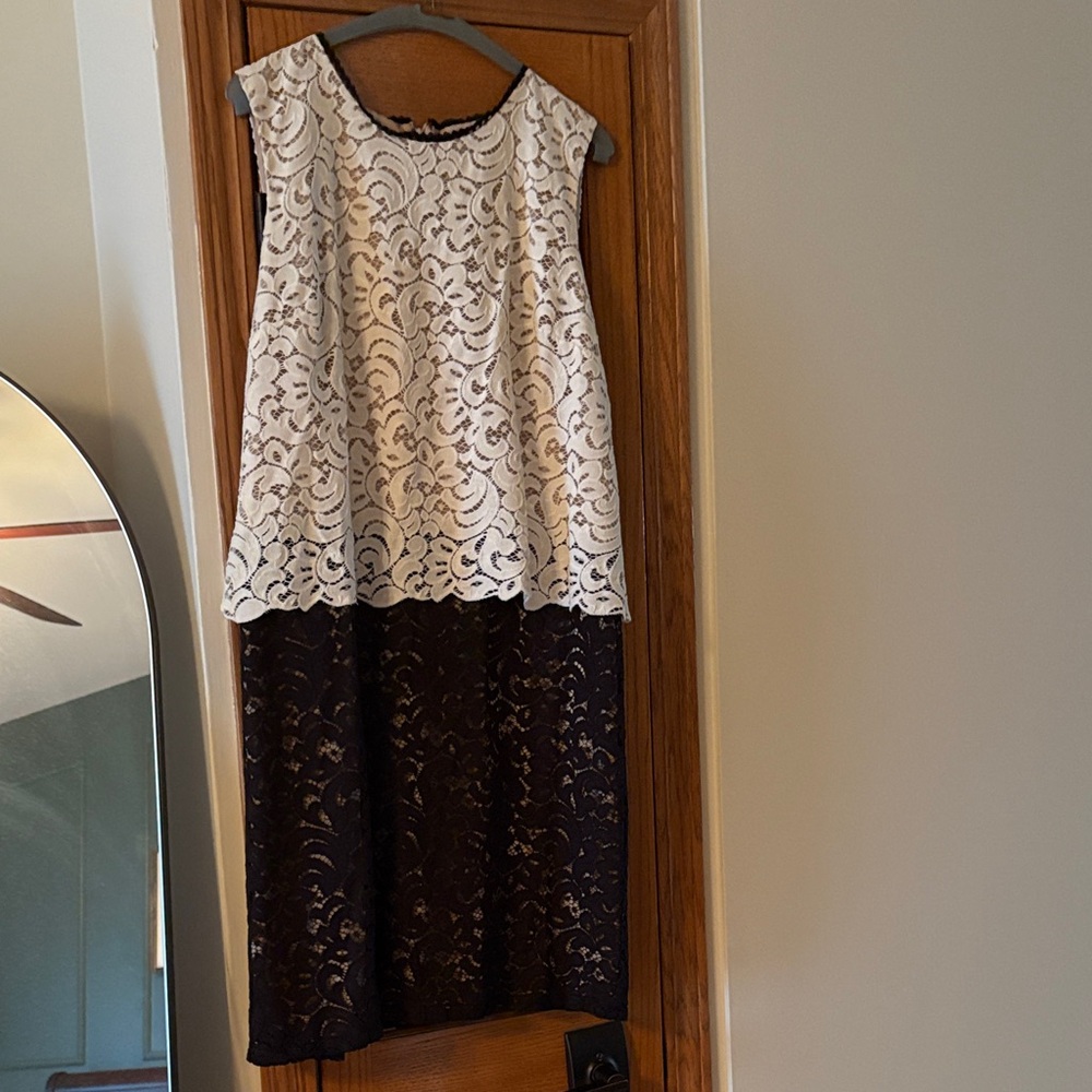 Tommy Hilfiger Black and Cream Lace dress